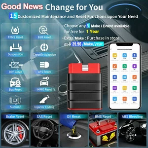 Thinkdiag Car OBD2 Code Reader ALL System Diagnostic Scanner Tool ABS EPB DPF BT - Picture 1 of 9