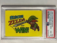 Graded Nintendo LINK Rescue Zelda and Win! 1989 NM-MINT Topps ~ NES Collectible