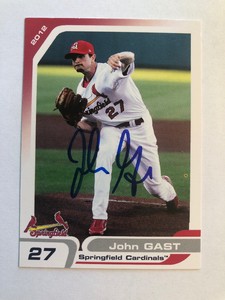 2012 Springfield Cardinals John Gast RC Auto Signed Autograph 