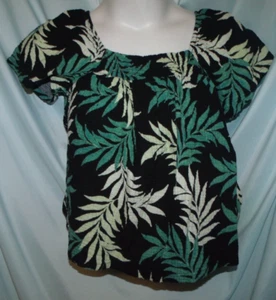 Top para dormir Joy Spun multicolor patrón de hojas tejido gasa para mujer M - Imagen 1 de 5