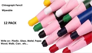 12er-Pack - Markierbleistift, Chinagraph Wachsbleistift, ungiftiger Marker MultiSurface - Bild 1 von 1