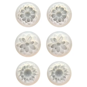 6 pezzi stampi per colata margherita epossidica fiori 3d stampo fondente fiocco di neve stampo epossidico nuovo - Foto 1 di 12