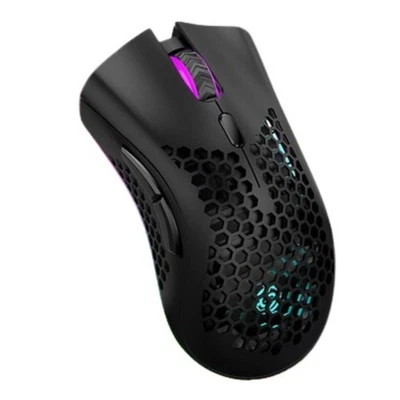 Gaming Mouse Wireless Rechargeable Optical Cordless 7-Color LED Backlit Hollow - Image 1 of 4