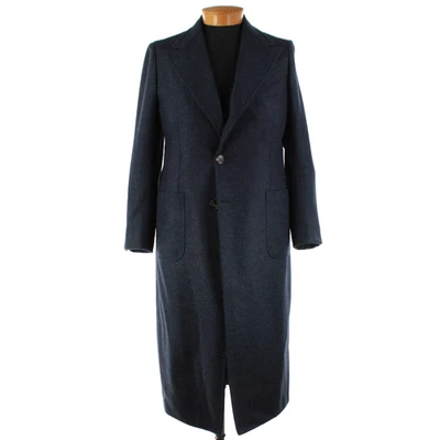 Abrigo Sartorio Kiton Nuevo con Etiquetas Mezcla Lana Talla 52R (L EE. UU.) En Azul Melange Foto 1 de 4