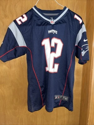 CAMISETA AZUL GRANDE NIKE ON FIELD NE PATRIOTS #12 TOM BRADY JUVENIL (B67) Foto 1 de 4