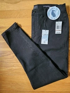 ✅NWT CURVE APPEAL High Rise Essential Skinny Stretch Black Jeans ~ Size 12 - Picture 1 of 4