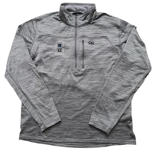 Pullover Outdoor Research Tech Grid 1/4 cremallera para hombre talla L polar elástico gris - Imagen 1 de 6