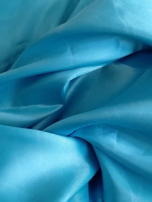 Turquoise Liquid Satin  Fabric  over  4 meters  Dressmaking Craft - Image 1 of 2