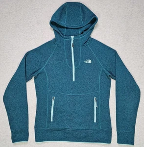 Sudadera con Capucha The North Face Para Mujer Talla PEQUEÑA S Verde 1/2 Cremallera Polar Pullover - Imagen 1 de 12
