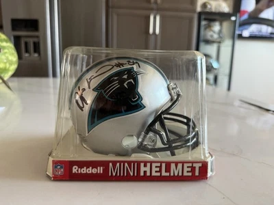 MINI CASCO FIRMADO CAROLINA PANTHERS CERTIFICADO DE AUTENTICIDAD AAA DeAngelo Williams Gran audaz automático Foto 1 de 4