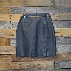 Vintage Newport News Lederrock Mini schwarz Gr. 8 - Bild 1 von 8