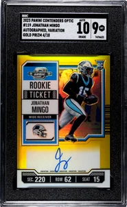 2023 Panini Contenders Optic #119 Jonathan Mingo Auto.Gold Prizm RC /10 SGC 9 - Picture 1 of 2