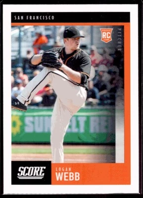 2020 Score #9 Logan Webb RC Rookie Giants - Image 1 of 4