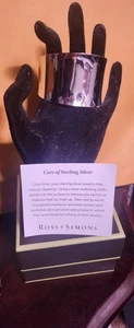 ROSS AND SIMONS 925 STERLING WIDE POLISHED CUFF BRACLET - Picture 1 of 3