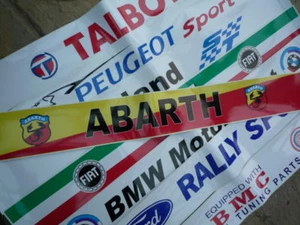 ABARTH Red & Yellow Screentop Sunstrip Sticker 52" FIAT Decal Race Rally 500 - Picture 1 of 1