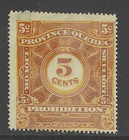 Bigjake: Quebec QP-3a,  5 cent Prohibition Stamp - Revenue