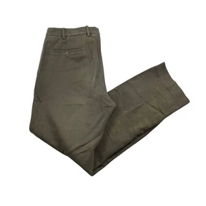 Loro Piana Men's 100% Cotton Flat Front Dress Pants Brown • Italy • 34x30 - Picture 1 of 14