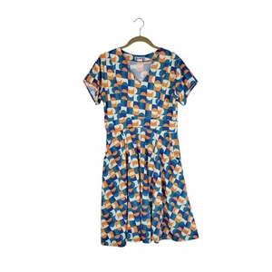 Karina Easy Kleid Cece Mod Kreise Taschen Kurzarm Volant Gr. M/L - Bild 1 von 6