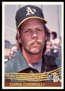 1984 Donruss. Chris Codiroli . Oakland Athletics #345
