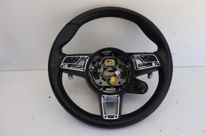 Volante térmico de cuero negro para Porsche Carrera S 911 991 2016 J234 Foto 1 de 4