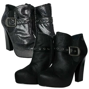 Replay Prais Plateau Stivaletti Tacco Alto Ankle Boots Donna Taglia 40 - Picture 1 of 7