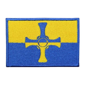 Bestickter Aufnäher für Hemden Flagge zum Aufbügeln/Aufnähen von Durham County - Bild 1 von 2