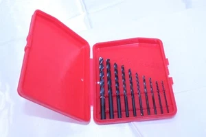 Master Mechanic Set of 10 Wood Plastic Light Metal Drill Bits (Twist) 1/4"-1/16" - Picture 1 of 3