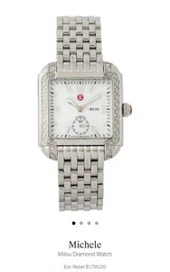 Michele Deco 33mm Silver Stainless Steel Case with Silver Stainless Steel Strap - Picture 1 of 4