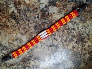 Horse Brow Band - 15 Inches - Orange, Red - Picture 1 of 4