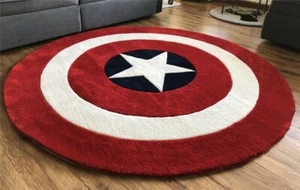 The Avengers Captain America Shield Area Rug Carpet Door Mats Round Non-slip Pad - Picture 1 of 9