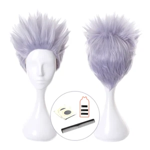 Jujutsu JJK Anime Satoru Gojo Cosplay Wig Rose Net Synthetic Fiber Adjustable Si - Picture 1 of 13