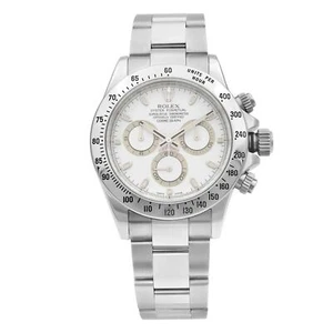 Rolex Daytona 116520 Steel Chronograph White Dial Automatic Mens Watch - Picture 1 of 5