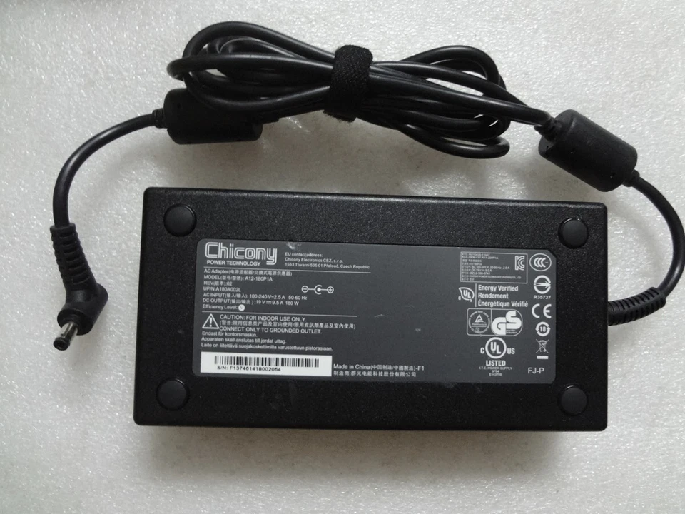 Clevo 180W Chicony 19V9.5A 5.5mm A12-180P1A for MSI GT70 GT780DX-490AU MS-1761 - Image 1 of 1
