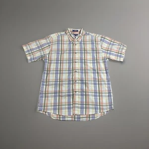 Pendleton Men's Large Short Sleeve Button-Down Plaid Shirt Casual Cotton - Picture 1 of 6