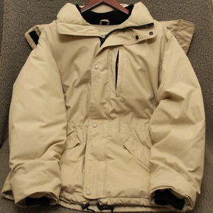 Eddie Bauer Men's M Beige Parka WPL-9647 Goose Down Removable Hood (633) - Picture 1 of 21