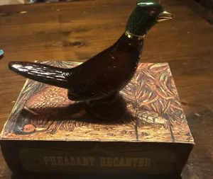 AVON Vintage Deep Woods After Shave Glass Pheasant Decanter Rare NWB 1970's - Picture 1 of 2