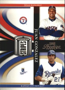 2005 Playoff Prestige Changing Stripes #6 Juan Gonzalez Rgr-Royals