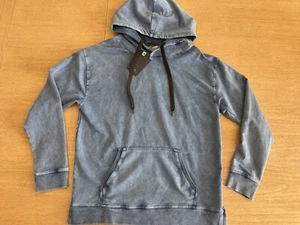 Stone Rose Acid Wash Hoodie Size S Blue Men’s Black Ties BNWT - Picture 1 of 9