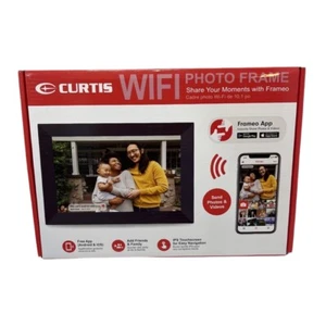 Curtis WIFI Black Photo Frame 10” Comparable With IOS & Android - Picture 1 of 6