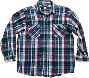 {Vintage} •OSH KOSH• *thick* FLANNEL cotton shirt LARGE green red PLAID Bgosh L - Picture 1 of 11