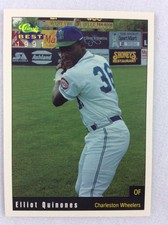 1991 Charleston Wheelers-Classic BEST Baseball Card-Elliot Quinones