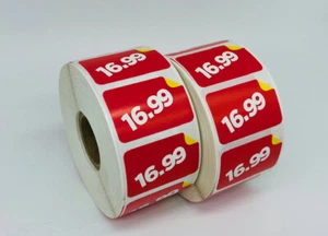 1 Roll of 1000 1.5"x1" $16.99 Product Price Point Red & Yellow Labels Stickers   - Picture 1 of 3