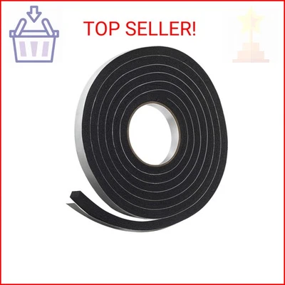 Frost King R734H Sponge Rubber Foam Tape 3/4" W X 7/16" H X 10' L, Black - Image 1 of 2