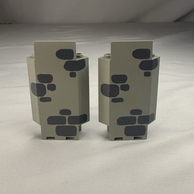 LEGO Panel 3x3x6 Corner Brick Scattered - Old Light Gray - # 2345pb05 - Lot of 2