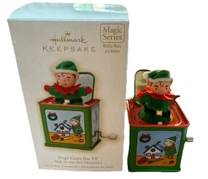 Hallmark Keepsake Ornament Magic Sound & Motion Pop! Goes the Elf 2009 - Imagen 1 de 2