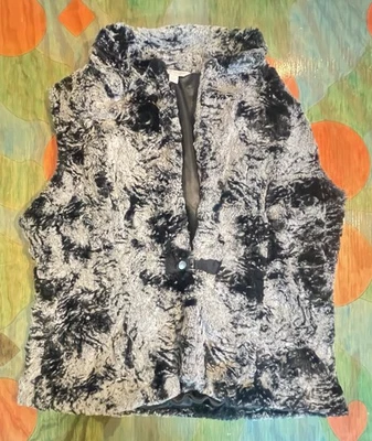 Chaleco de piel sintética LAURA ASHLEY un broche súper suave para mujer talla XL poliéster RN69016 Foto 1 de 4