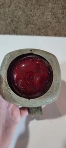 SQUARE STOP TAILLIGHT LICENSE PLATE LIGHT HOTROD RATROD GLASS VINTAGE - Foto 1 di 7