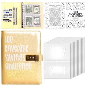 100 Envelopes Money Saving Challenge, Money Saving Budget Binder with Cash En... - Picture 1 of 7