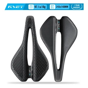 Sillín de bicicleta impreso en 3D de carbono completo para asiento de carreras de riel de bicicleta de montaña/grava/carretera - Imagen 1 de 25