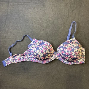 Sujetador Camiseta Maidenform 38B 012295 Estampado Floral Azul Con Aros Ligeramente Forrado - Imagen 1 de 10